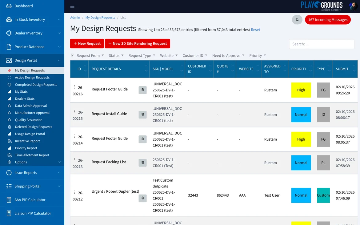 Страница Design Portal